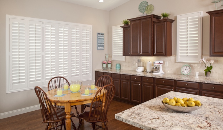 Polywood Shutters in Charlotte kitchen